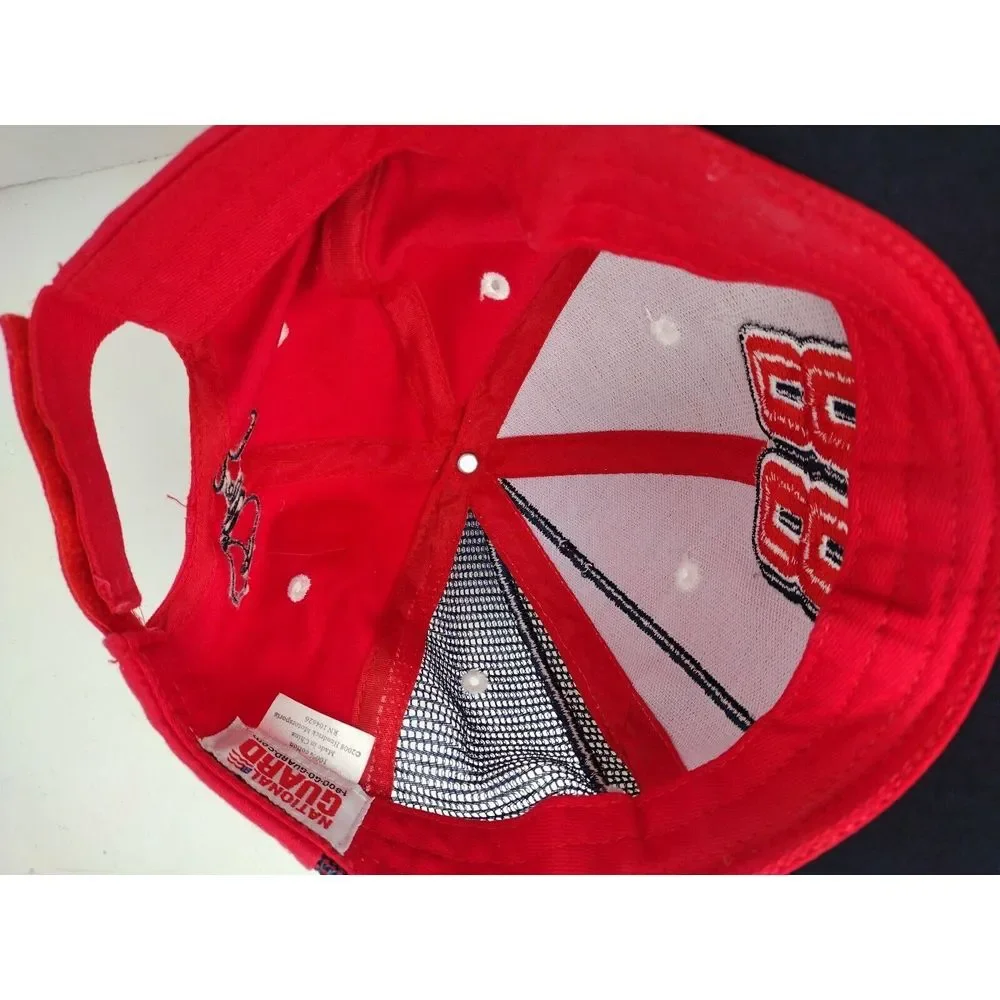 National Guard Dale Earnhardt Jr #88  Nascar Embroidered Hat Red Strapback Mesh